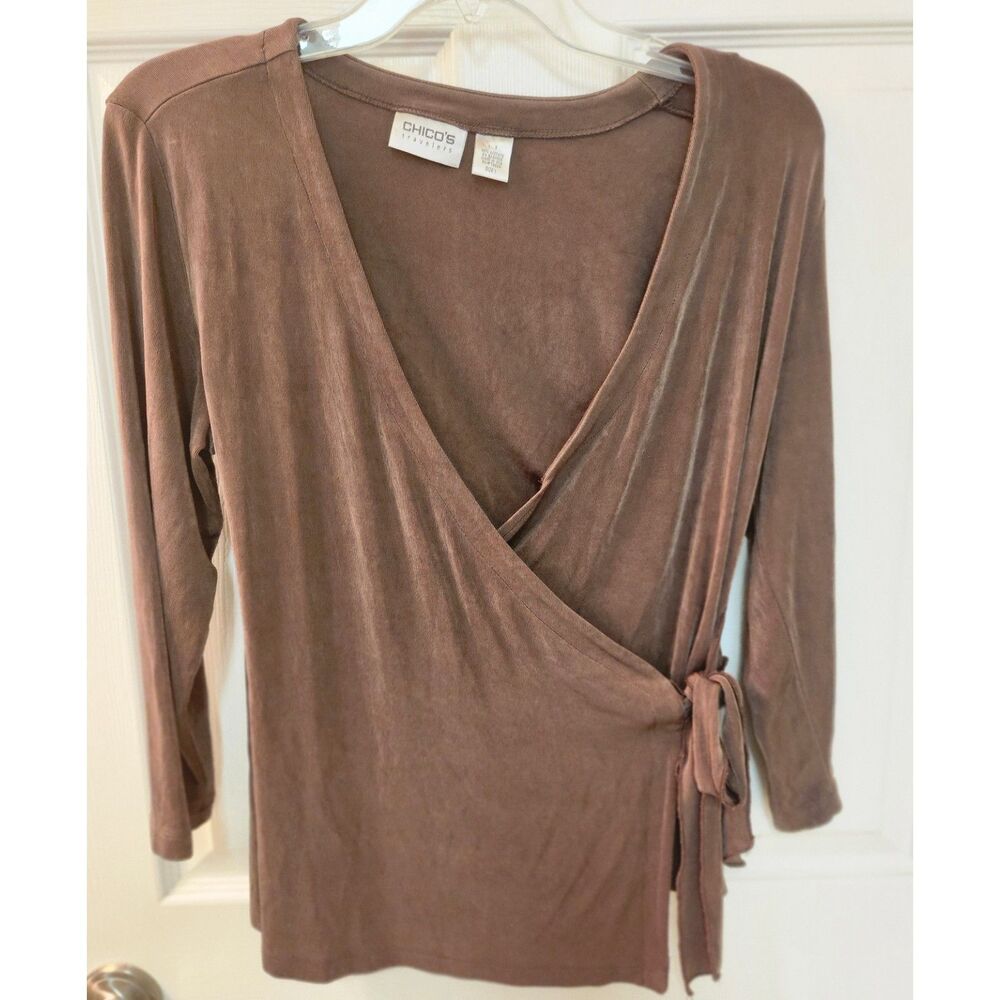 Chico's Travelers wrap top Size Small